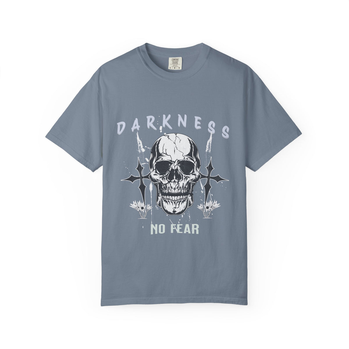 Skull "Darkness No Fear" Graphic T-Shirt
