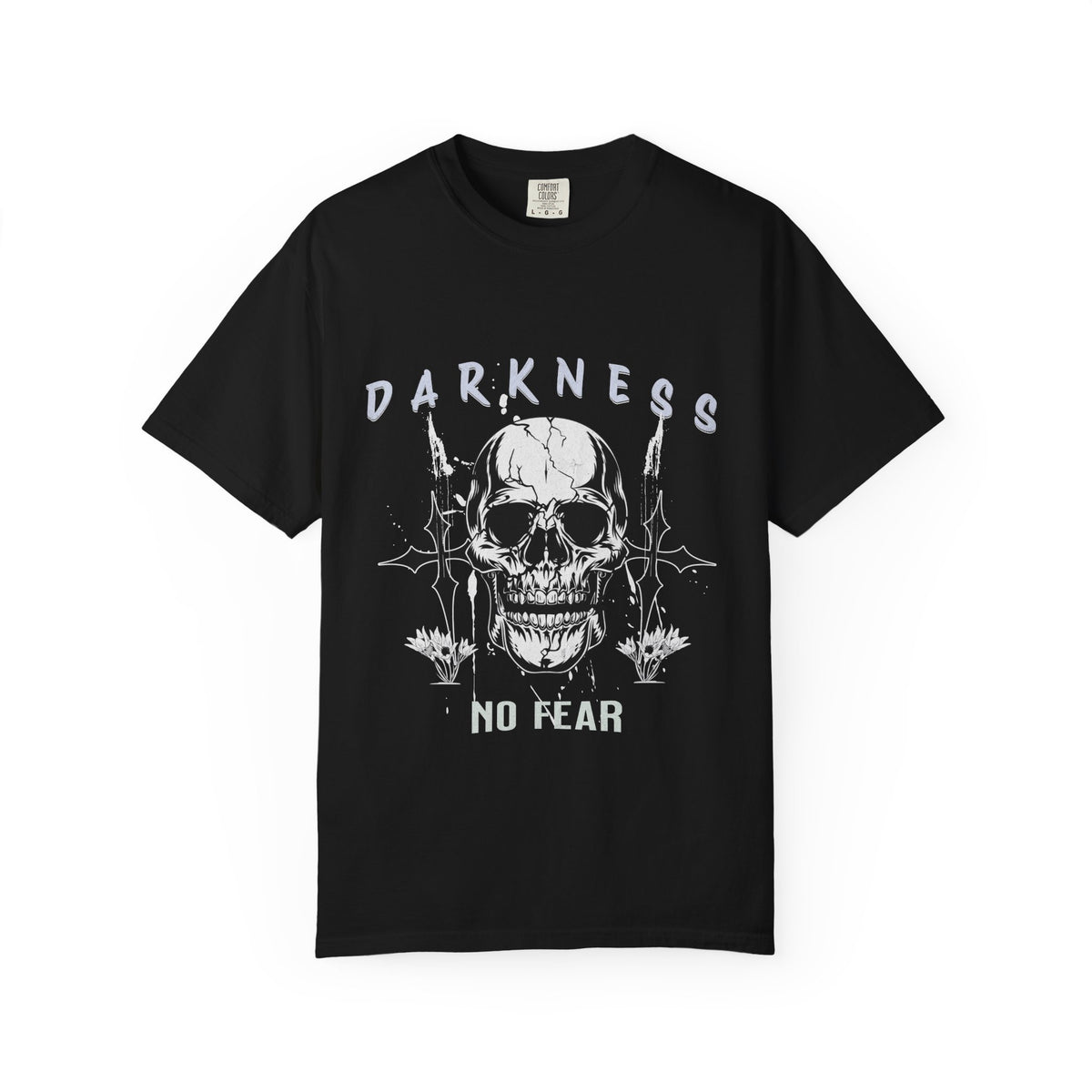 Skull "Darkness No Fear" Graphic T-Shirt