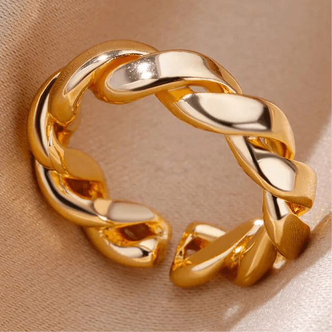 Stainless Steel Rings for Women Aesthetic Heart Gold Color Wedding Ring Waterproof Jewelry Finger Accessories Free Shipping Gift - GIFTS EMPORIUM