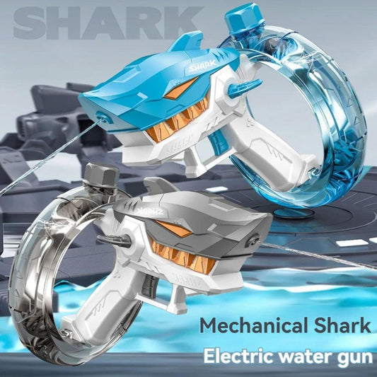 New Shark Electric Water Gun Toys Fully Automatic Continuous Fire Water Gun Large Capacity Beach Summer Children's Water Playing Toys - GIFTS EMPORIUM