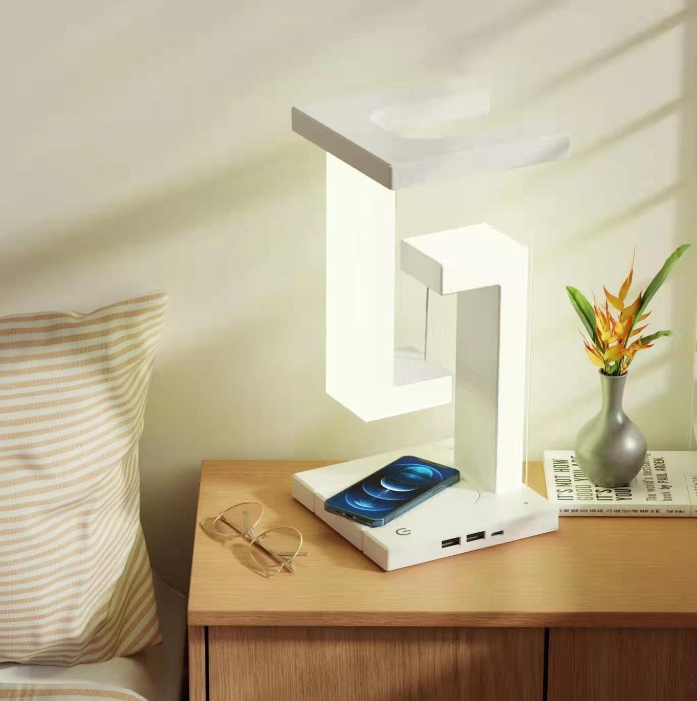 Creative Smartphone Wireless Charging Suspension Table Lamp Balance Lamp Floating For Home Bedroom - GIFTS EMPORIUM