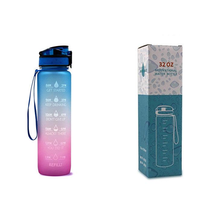 1L Tritan Water Bottle With Time Marker Bounce Cover Motivational Water Bottle Cycling Leakproof Cup For Sports Fitness Bottles - GIFTS EMPORIUM