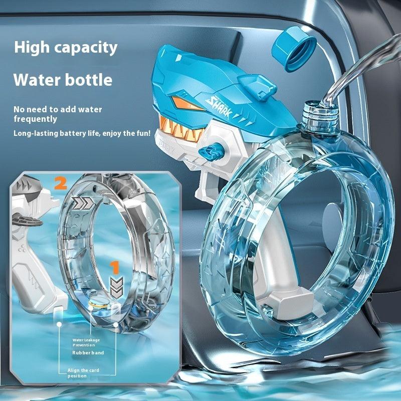 New Shark Electric Water Gun Toys Fully Automatic Continuous Fire Water Gun Large Capacity Beach Summer Children's Water Playing Toys - GIFTS EMPORIUM