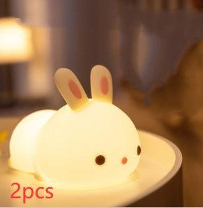 New Year'S Gift Rabbit Silicone Lamp Pat Feeding Creative Night Light Children'S Toys - GIFTS EMPORIUM