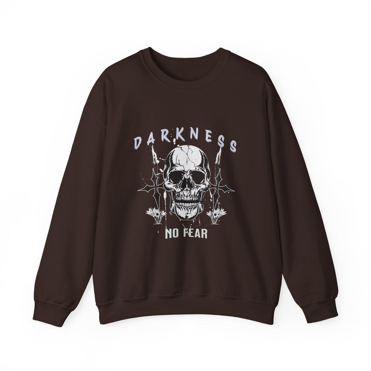 Darkness Skull No Fear crewneck sweatshirt | Gothic Skull Graphic