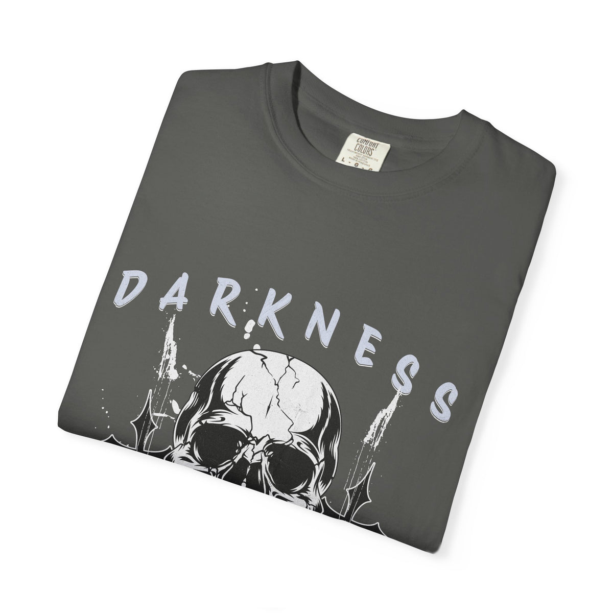 Skull "Darkness No Fear" Graphic T-Shirt