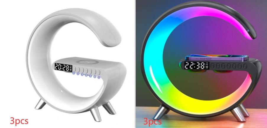 New Intelligent G Shaped LED Lamp Bluetooth Speaker Wireless Charger For Bedroom Home Decor - GIFTS EMPORIUM