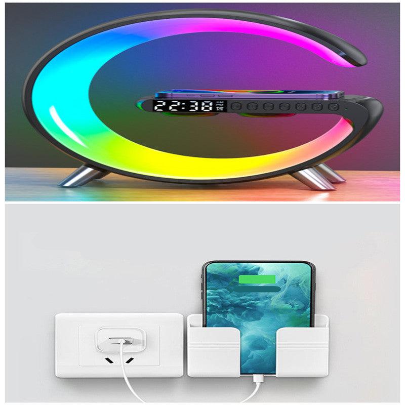 New Intelligent G Shaped LED Lamp Bluetooth Speaker Wireless Charger For Bedroom Home Decor - GIFTS EMPORIUM