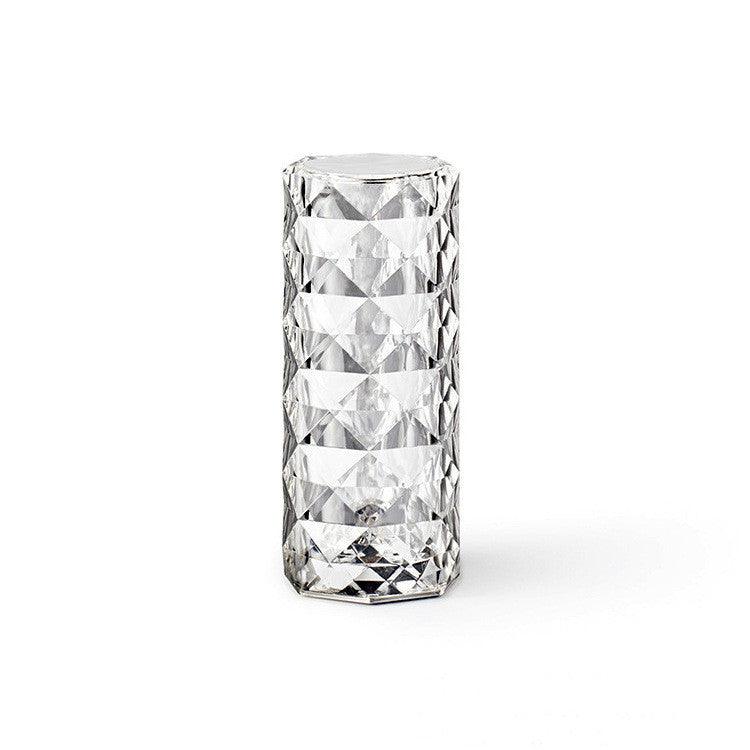 Nordic Crystal Lamp USB Table Lamps Bedroom Touch Dimming Atmosphere Diamond Night Light Rose Projector Lamp Decor - GIFTS EMPORIUM