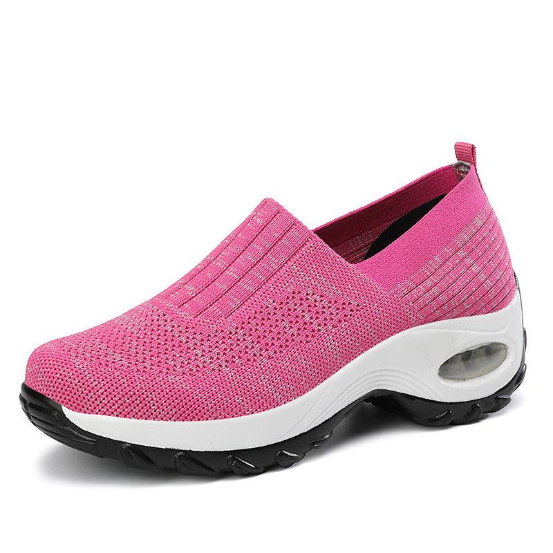 Women's  Mesh Sports Shoes Breathable Slip-On Air Cushion Casual Sneakers