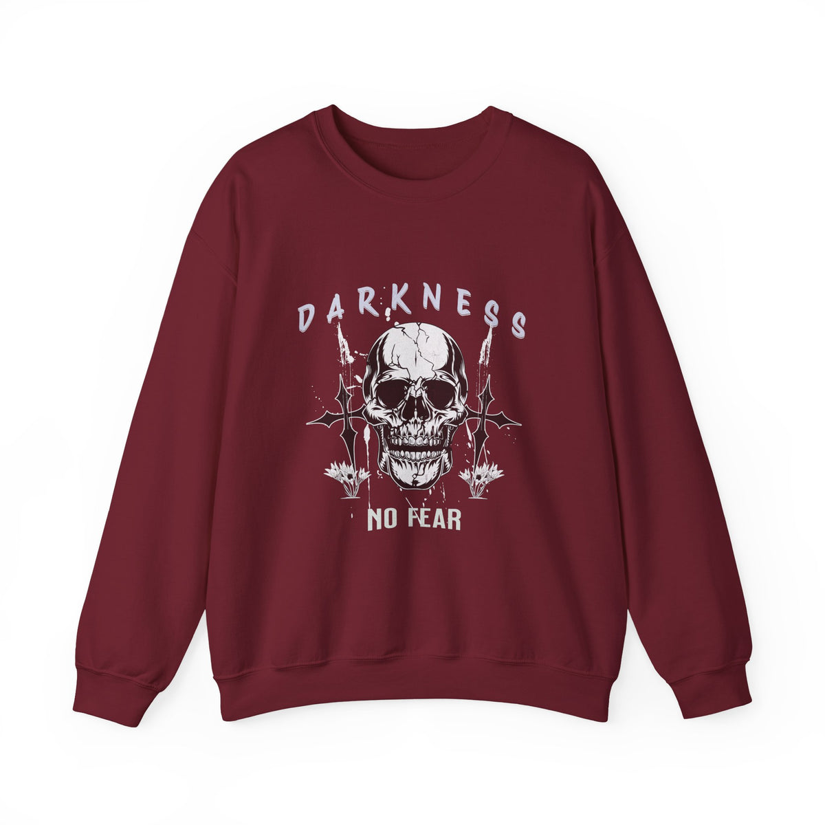 Darkness Skull No Fear crewneck sweatshirt | Gothic Skull Graphic