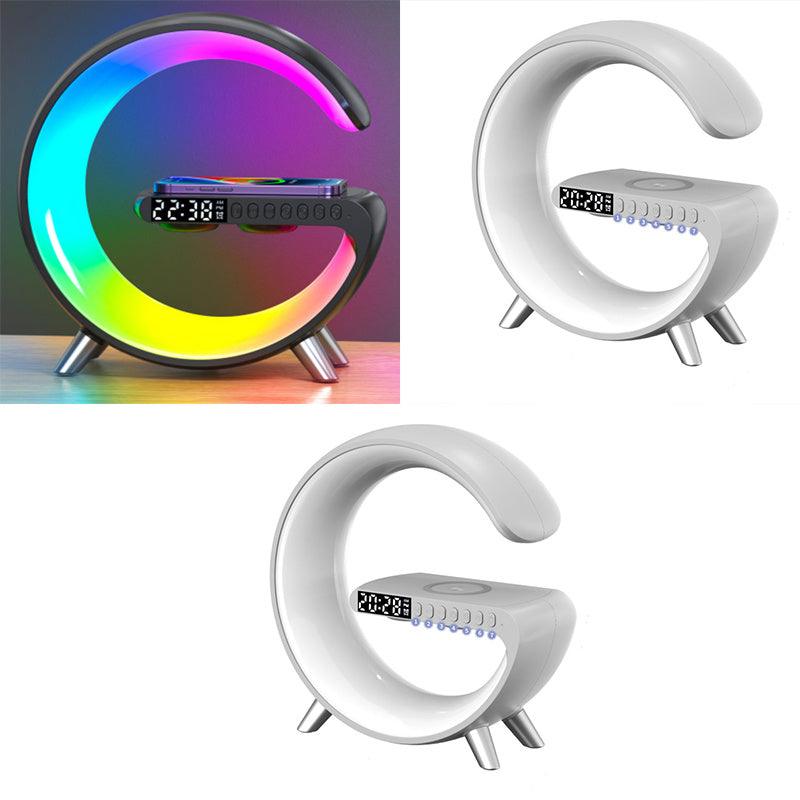 New Intelligent G Shaped LED Lamp Bluetooth Speaker Wireless Charger For Bedroom Home Decor - GIFTS EMPORIUM