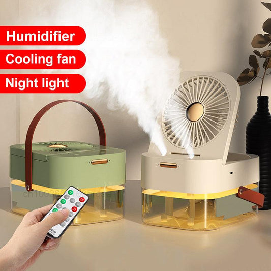 Humidifier Spray Fan Portable Air Cooler Air Humidifier USB Desktop Fan With Night Light For Summer Home Appliance - GIFTS EMPORIUM