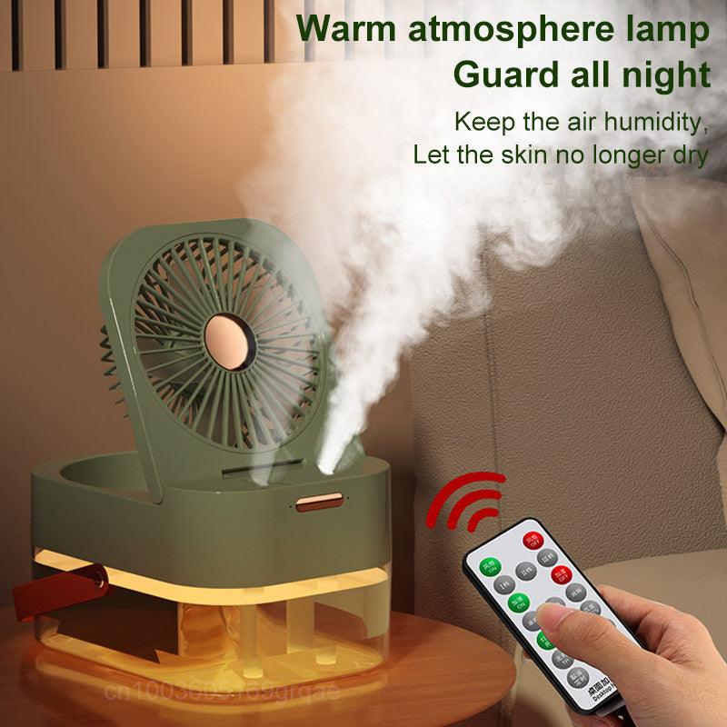 Humidifier Spray Fan Portable Air Cooler Air Humidifier USB Desktop Fan With Night Light For Summer Home Appliance - GIFTS EMPORIUM