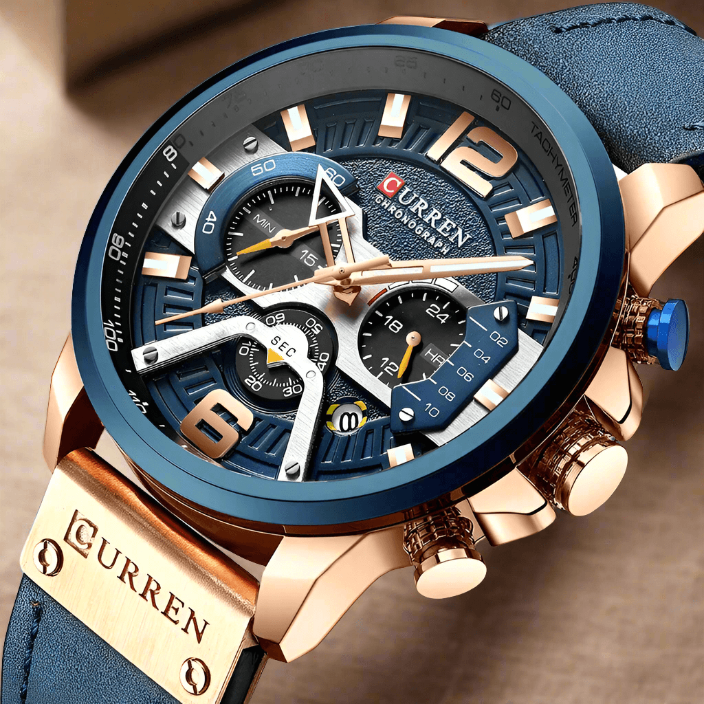 CURREN Luxury Brand Men Analog Leather Sports Watches Relogio Masculino 2021