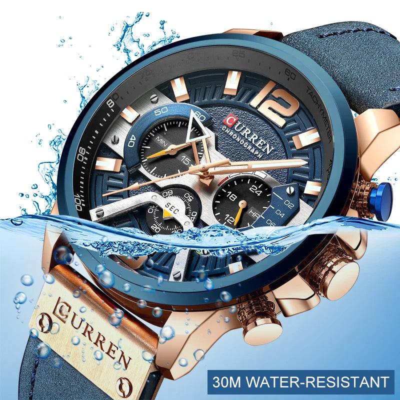 CURREN Luxury Brand Men Analog Leather Sports Watches Relogio Masculino 2021 - GIFTS EMPORIUM