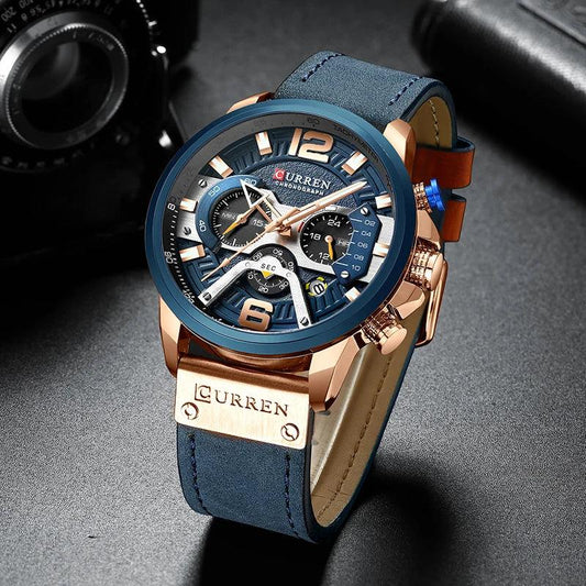 CURREN Luxury Brand Men Analog Leather Sports Watches Relogio Masculino 2021 - GIFTS EMPORIUM