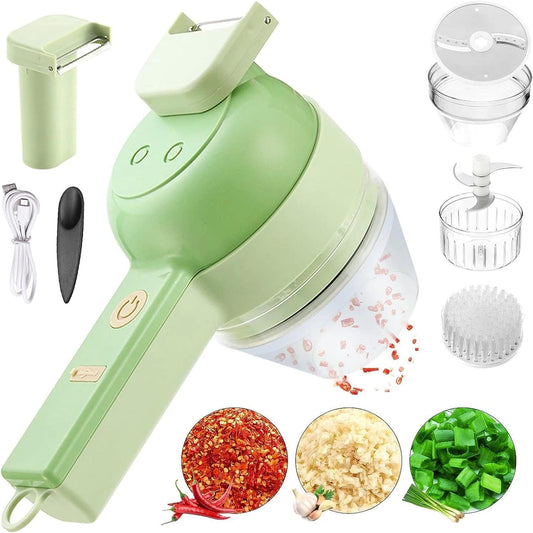 Handheld Electric Vegetable Cutter-Wireless Food Processor Garlic Chopper Pepper Cutting Slicer Kitchen Tools - GIFTS EMPORIUM