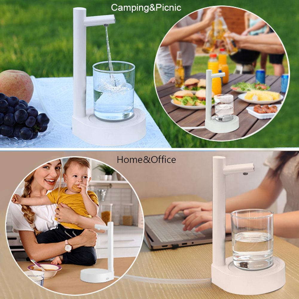 Desk Dispenser Electric Water Gallon Automatic Water Bottle Dispenser Rechargeable Water Dispenser - GIFTS EMPORIUM