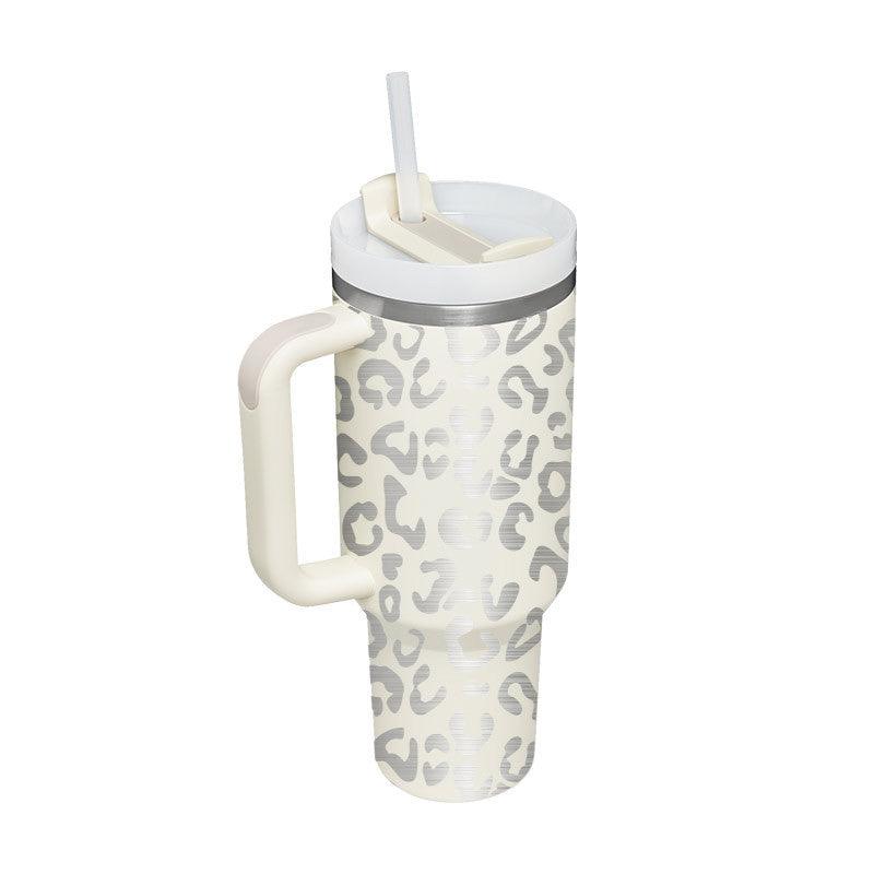 40 Oz Tumbler With Handle Straw Insulated, Stainless Steel Spill Proof - GIFTS EMPORIUM