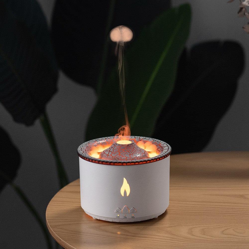 New Creative Ultrasonic Essential Oil Humidifier Volcano Aromatherapy Machine Spray Jellyfish Air Flame Humidifier Diffuser - GIFTS EMPORIUM