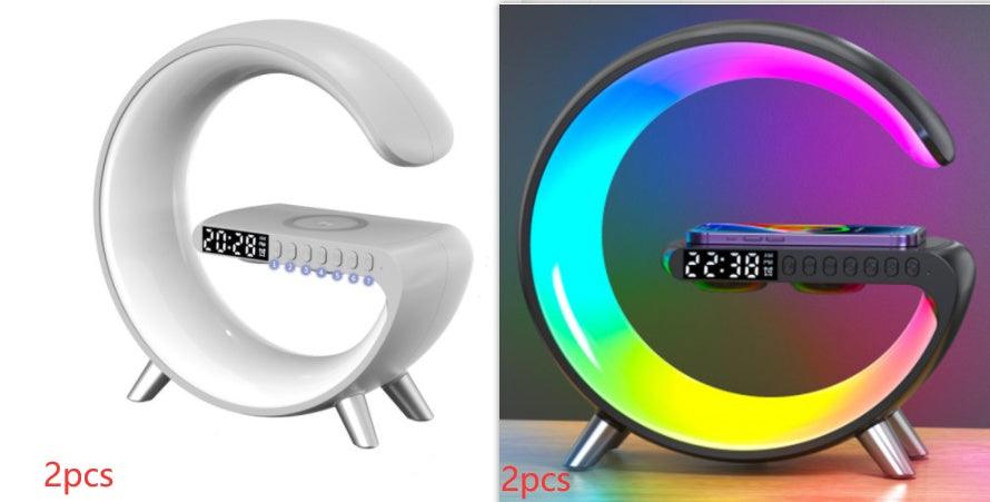 New Intelligent G Shaped LED Lamp Bluetooth Speaker Wireless Charger For Bedroom Home Decor - GIFTS EMPORIUM