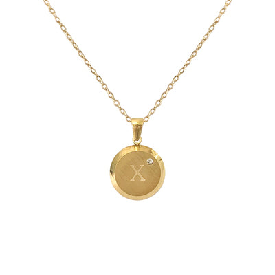 New Jewelry 26 Letter Necklace Diamond Pendant