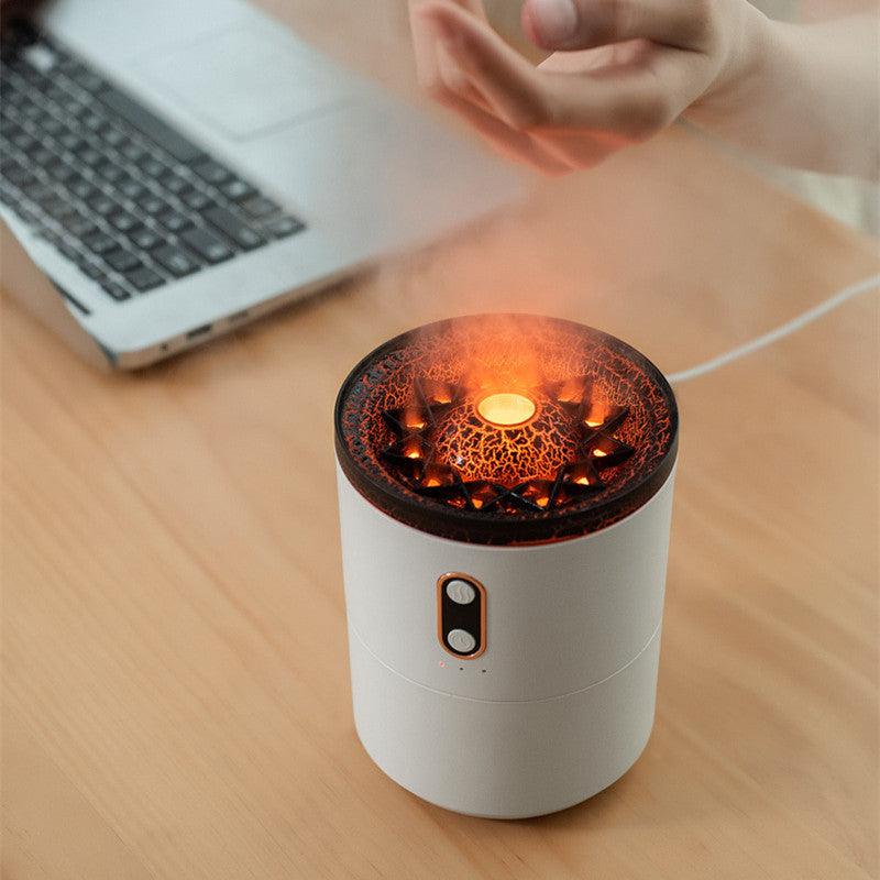 New Creative Ultrasonic Essential Oil Humidifier Volcano Aromatherapy Machine Spray Jellyfish Air Flame Humidifier Diffuser - GIFTS EMPORIUM