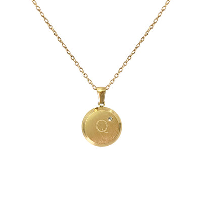New Jewelry 26 Letter Necklace Diamond Pendant