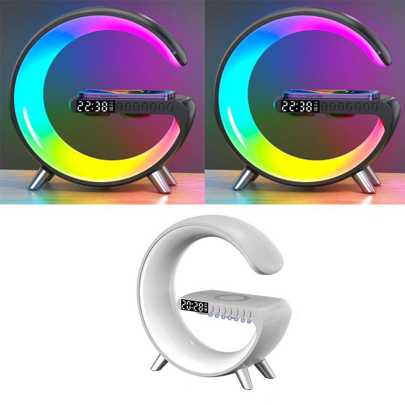 New Intelligent G Shaped LED Lamp Bluetooth Speaker Wireless Charger For Bedroom Home Decor - GIFTS EMPORIUM