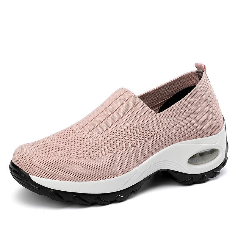 Women's  Mesh Sports Shoes Breathable Slip-On Air Cushion Casual Sneakers