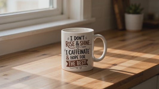 Coffee Mug — Rustic "Rise & Shine" Inspirational Ceramic Mug (11oz, 15oz)